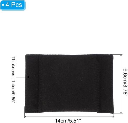 مقسم كيس كاميرا Patikil ، 4pcs 5.51 "x3.78" x0.55 "حقيبة الكاميرا المقاومة للصدمات إدراج عدسة واقية من لوحة فاصل لكاميرا Nikon DSLR حماية حقيبة منظم وسادة مقسم عالمية ، أسود in Saudi Arabia