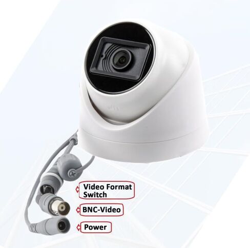CCTV Surveillance Security 5MP HD Analog Indoor Mini Dome Camera with 2.8mm Fixed Lens, IR 20M, Plastic Housing, BNC Connector, Use with 5MP/8MP HD Analog TVI/AHD/CVI DVR in Saudi Arabia