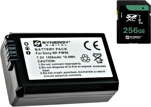 Synergy Digital Accessory Kit, Compatible with Sony ZV-E10 Mirrorless Digital Camera Includes: KSD256GB Memory Card, SDNPFW50 Battery in Saudi Arabia