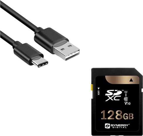 تشمل مجموعة التآزر الرقمية التآزر ، المتوافقة مع كاميرا Sony A7R IIIA الرقمية: EM-USB-TYPEC-3B USB ، بطاقة ذاكرة SY-SD128GB in Saudi Arabia