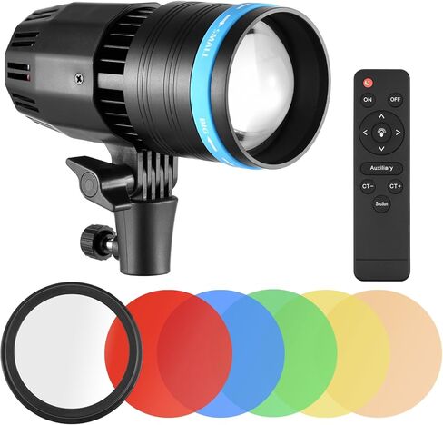 50 واط مضغوطة تركيز ضوء الفيديو ، مصباح LED التصوير الفوتوغرافي ، ضوء الفيديو المحمول مع التحكم عن بُعد ، 5 مرشحات ملونة لمنتج أزياء حفل زفاف (قابس أمريكي) in Kuwait