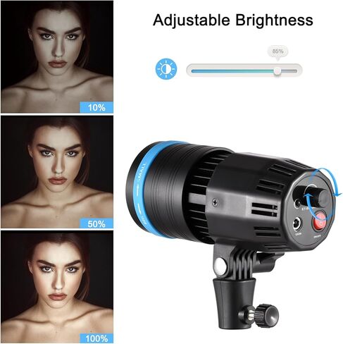 50 واط مضغوطة تركيز ضوء الفيديو ، مصباح LED التصوير الفوتوغرافي ، ضوء الفيديو المحمول مع التحكم عن بُعد ، 5 مرشحات ملونة لمنتج أزياء حفل زفاف (قابس أمريكي) in Kuwait