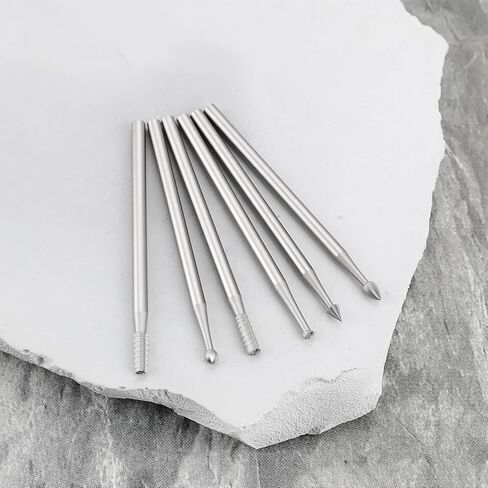 6pcs 2.3mm Engraving Router Bits 2.35mm Shank HSS Bits Set for Olive Amber Carving in Kuwait