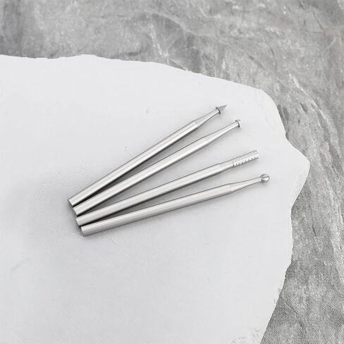 6pcs 2.3mm Engraving Router Bits 2.35mm Shank HSS Bits Set for Olive Amber Carving in Kuwait