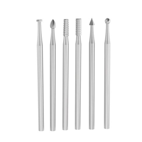 6pcs 2.3mm Engraving Router Bits 2.35mm Shank HSS Bits Set for Olive Amber Carving in Kuwait