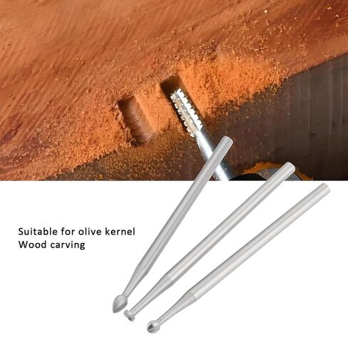 6pcs 2.3mm Engraving Router Bits 2.35mm Shank HSS Bits Set for Olive Amber Carving in Kuwait