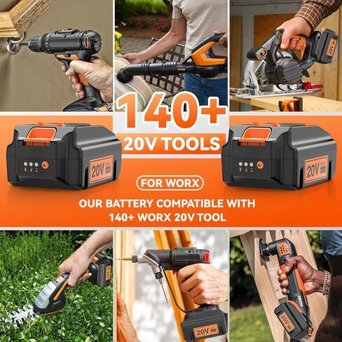 ARyee 40V 3.0Ah WA3580 Replacement for Worx 40V Battery Compatible with Worx 40 Volt Tools WG180 WG280 WG380 WG580 (Not Fit for 2x20V Tools) in Saudi Arabia