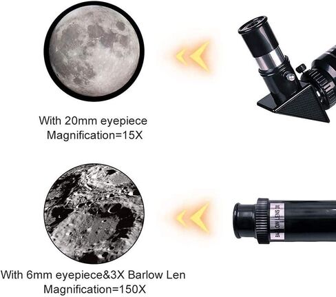 2021 Updated Telescope for Kids Astronomy Beginners Adults 70mm Telescope for Astronomy Starter Scope with Tripod Finder Scope in Saudi Arabia