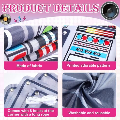 80s 90s Party Decorations Neon Radio Boombox Photo Booth Props Frame in Saudi Arabia