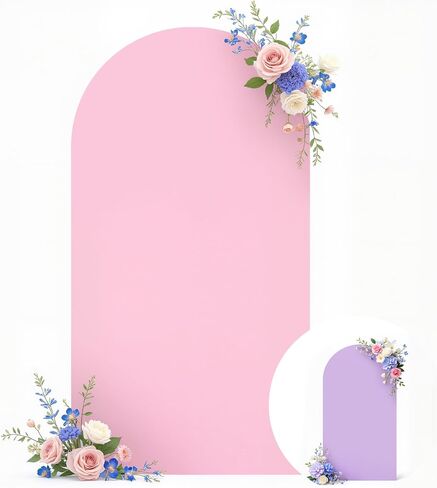 Wedding Arch Backdrop Cover, 6FT White Blue Arch Cover Stretchy Backdrops, Double-Sided Arch Stand Covers for Wedding Ceremony, Baby Shower, Birthday Party Decoration in Saudi Arabia