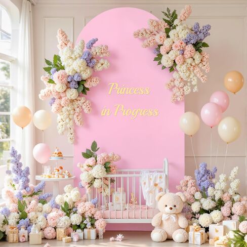 Wedding Arch Backdrop Cover, 6FT White Blue Arch Cover Stretchy Backdrops, Double-Sided Arch Stand Covers for Wedding Ceremony, Baby Shower, Birthday Party Decoration in Saudi Arabia