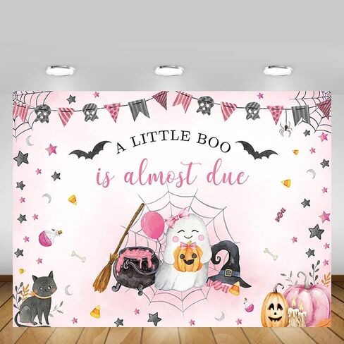 Mehofond Halloween Baby Baphrop Backdrop for Boy A Little Boo هو تقريبًا زخارف خلفية زرقاء لطيفة شبح عيد الهالوين بولين حديث الولادة. in Kuwait