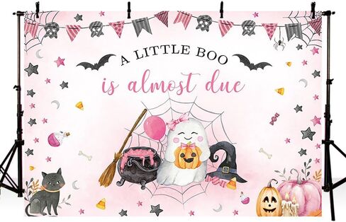 Mehofond Halloween Baby Baphrop Backdrop for Boy A Little Boo هو تقريبًا زخارف خلفية زرقاء لطيفة شبح عيد الهالوين بولين حديث الولادة. in Kuwait