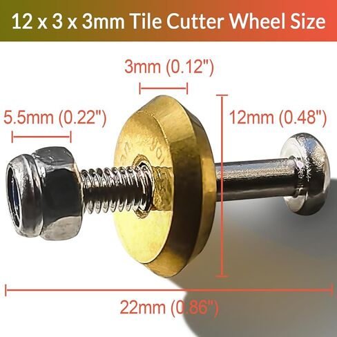 طبقة التيتانيوم طلاء Tungsten Carbide استبدال عجلة 14A لجميع مقبض سحب سيغما ، قطع البلاط 12 ملم العجلة ، عجلات القاطع يدوي من السبائك لزجاج البورسلان السيراميك in Kuwait
