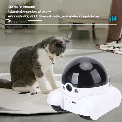 Fosa Smart Security Camera ، 1080p HD Cameras Movable Cameras for Home Security ، و Way Talk Pet مع عجلات ، والكلب الداخلي ، ومراقبة الطفل والحيوانات الأليفة in Saudi Arabia