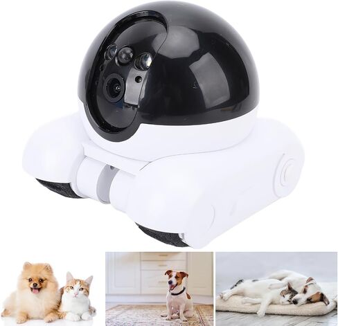 Fosa Smart Security Camera ، 1080p HD Cameras Movable Cameras for Home Security ، و Way Talk Pet مع عجلات ، والكلب الداخلي ، ومراقبة الطفل والحيوانات الأليفة in Saudi Arabia