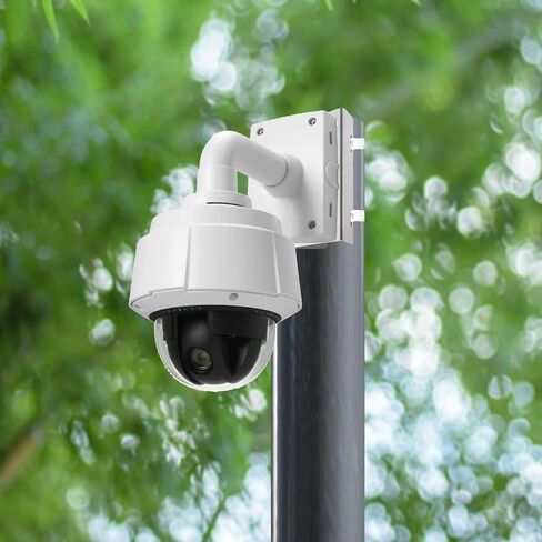 Stainless Steel Camera Pole Mount Bracket Outdoor, Universal Security Cameras Brackets with Adjustable Clamps, Sturdy Mounting Adapter for PTZ Dome, CCTV Surveillance Cam, Solar Panels in Saudi Arabia