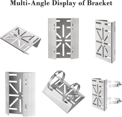 Stainless Steel Camera Pole Mount Bracket Outdoor, Universal Security Cameras Brackets with Adjustable Clamps, Sturdy Mounting Adapter for PTZ Dome, CCTV Surveillance Cam, Solar Panels in Saudi Arabia