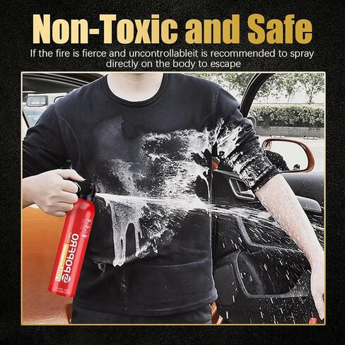 POPFRO Portable Fire Extinguisher | 4-in-1 Small Fire Extinguisher for Home, Garage, Kitchen, Car | For Electric, Textile and Grease Fires | Non-Toxic, Easy Clean | Wall Mount Incl (2PK) in Kuwait