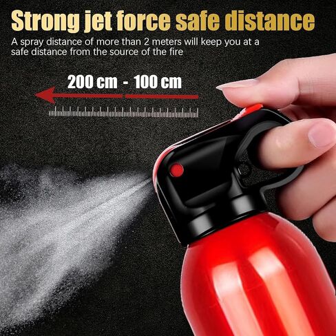 POPFRO Portable Fire Extinguisher | 4-in-1 Small Fire Extinguisher for Home, Garage, Kitchen, Car | For Electric, Textile and Grease Fires | Non-Toxic, Easy Clean | Wall Mount Incl (2PK) in Kuwait