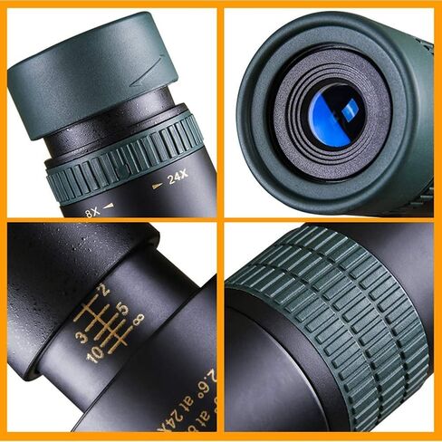 قابلة للتطوير 8-24x30 عالية التلسكوب القوي FMC BAK4 PRISM عدسة تمتد النطاق أحادي العين مكافأة عالية الدقة المائية للصيد in Saudi Arabia