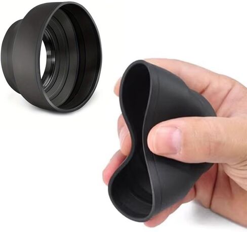 Foldable Rubber Lens Hood – Universal Glare-Defending Camera Lens Accessory & Protective Cap Cover for DSLR/Mirrorless,62MM in Saudi Arabia