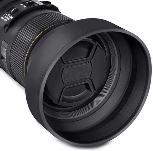 Foldable Rubber Lens Hood – Universal Glare-Defending Camera Lens Accessory & Protective Cap Cover for DSLR/Mirrorless,62MM in Saudi Arabia