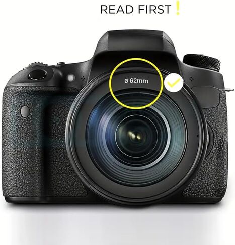 Foldable Rubber Lens Hood – Universal Glare-Defending Camera Lens Accessory & Protective Cap Cover for DSLR/Mirrorless,62MM in Saudi Arabia