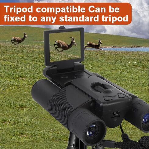 Digital Binoculars with Camera, 8X Digital Zoom, 2 Inch Display 48MP Camera 2.5K Video, Digital Binoculars for Bird Watching Concerts Travel, with Storage Card (128GB) in Saudi Arabia