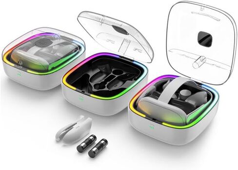 شحن قفص الاتهام لـ Meta Quest 3 VR Classes Charger Charger Station Station For Meta Quest 3 ، RGB Lighting Modes قابل للتعديل إلى 7 أنواع من الضوء والشحن والتخزين. in Saudi Arabia
