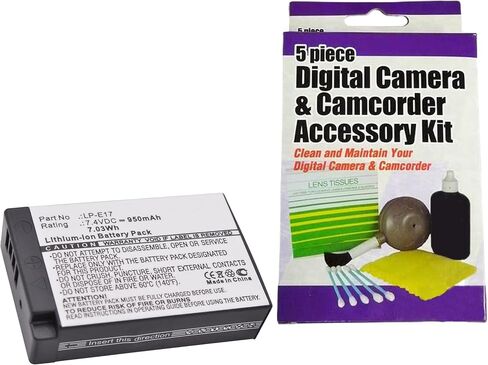 مجموعة ملحقات التآزر الرقمية ، المتوافقة مع الكاميرا الرقمية Canon EOS R10 Mirrorless تشمل: بطارية SDCAM-L8853 ، و Zelcksg Care & Cleaning in Saudi Arabia