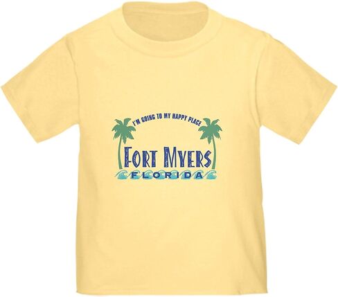 cafepress ft. مايرز مكان سعيد لطفلي Toddler T Shirt لطيف Toddler Graphic Tee ، قطن 100 ٪ in Kuwait