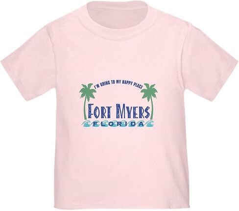 cafepress ft. مايرز مكان سعيد لطفلي Toddler T Shirt لطيف Toddler Graphic Tee ، قطن 100 ٪ in Kuwait