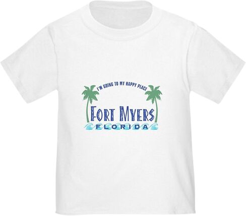 cafepress ft. مايرز مكان سعيد لطفلي Toddler T Shirt لطيف Toddler Graphic Tee ، قطن 100 ٪ in Kuwait