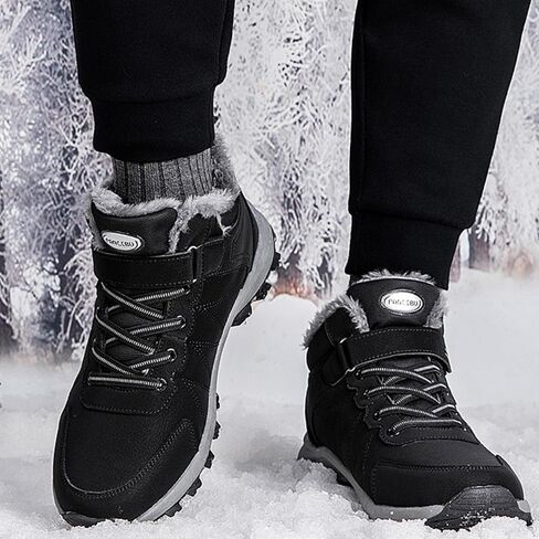 Maizun Winter Winter Snow Boots Fur مبطن أحذية الكاحل الشتوية in Kuwait