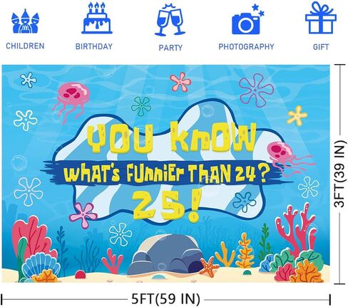 زخارف حفلة عيد ميلاد بلو أوشن بانر لافتة 5 × 3 قدم ما أكثر تسلية من 24 25 ديكورات عيد ميلاد لافتة الخلفية in Kuwait