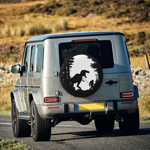 ديناصور Bigfoot Rv غطاء إطار احتياطي غطاء إطار العجلة لمقطورات السفر واقيات الطقس والغبار لشاحنة مقطورة التخييم SUV Rv Universal 15 بوصة in Kuwait