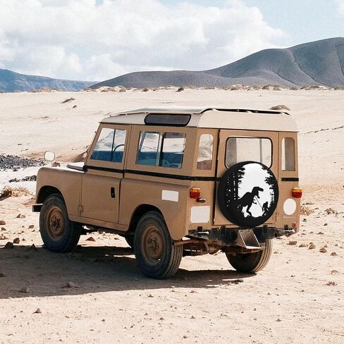 ديناصور Bigfoot Rv غطاء إطار احتياطي غطاء إطار العجلة لمقطورات السفر واقيات الطقس والغبار لشاحنة مقطورة التخييم SUV Rv Universal 15 بوصة in Kuwait