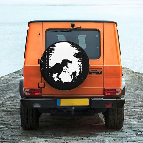 ديناصور Bigfoot Rv غطاء إطار احتياطي غطاء إطار العجلة لمقطورات السفر واقيات الطقس والغبار لشاحنة مقطورة التخييم SUV Rv Universal 15 بوصة in Kuwait