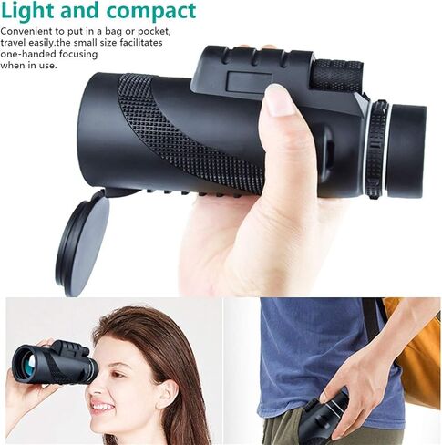 Type 1: 40x60 Monocular Telescope for Adults - Green Film, Long Range Zoom, Optical Tourism Scope for Bird Watching & Outdoor Sightseeing in Saudi Arabia