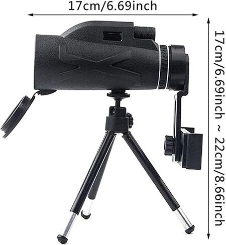 Telescope 80x100 HD الأحاد أحادي مع حامل الهواتف الذكية العالمية للبوصلة وترايبود لمشاهدة الطيور الحفلات التخييم للمشي لمسافات طويلة in Saudi Arabia