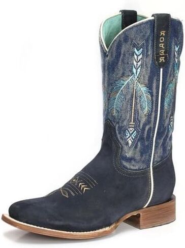 Roper Western Boots Womens Head Leather Blue 09-021-7016-8727 BU in Saudi Arabia