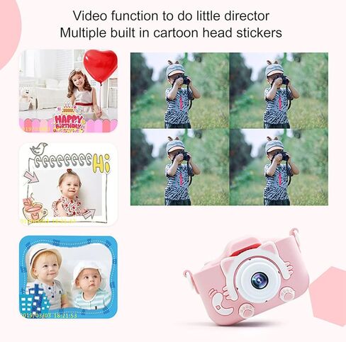 RitoeasySports Colorful Kids Camera ، 2000W Pixel Auto Focus Mini Camera Digital Digital مع عوامل HD Display Scase و Lanyard لسهولة الحمل (الأزرق in Kuwait