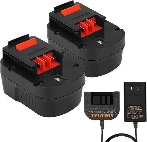 Shentec 2-Pack Ni-MH 3500mAh 12V Battery Compatible with Black and Decker 12V A1712 FS120B FSB12 HPB12 A12 A12-XJ A12EX Firestorm FS120B FS120BX (Battery Charger Included) in Saudi Arabia