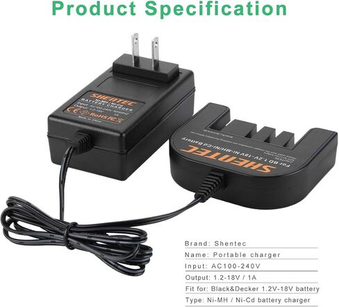Shentec 2-Pack Ni-MH 3500mAh 12V Battery Compatible with Black and Decker 12V A1712 FS120B FSB12 HPB12 A12 A12-XJ A12EX Firestorm FS120B FS120BX (Battery Charger Included) in Saudi Arabia