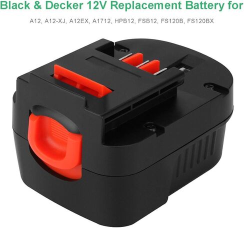 Shentec 2-Pack Ni-MH 3500mAh 12V Battery Compatible with Black and Decker 12V A1712 FS120B FSB12 HPB12 A12 A12-XJ A12EX Firestorm FS120B FS120BX (Battery Charger Included) in Saudi Arabia