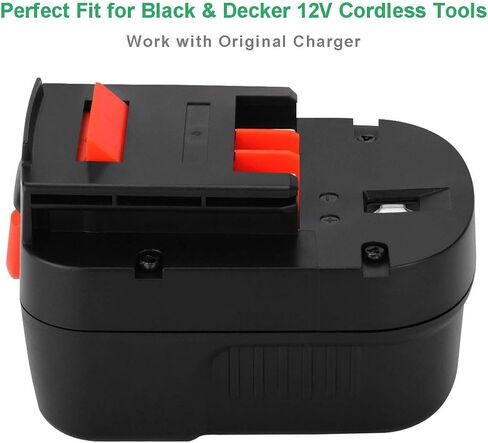 Shentec 2-Pack Ni-MH 3500mAh 12V Battery Compatible with Black and Decker 12V A1712 FS120B FSB12 HPB12 A12 A12-XJ A12EX Firestorm FS120B FS120BX (Battery Charger Included) in Saudi Arabia