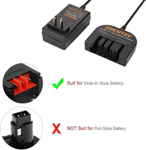 Shentec 2-Pack Ni-MH 3500mAh 12V Battery Compatible with Black and Decker 12V A1712 FS120B FSB12 HPB12 A12 A12-XJ A12EX Firestorm FS120B FS120BX (Battery Charger Included) in Saudi Arabia