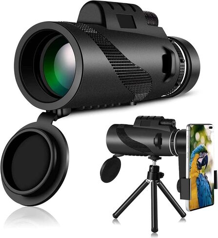 تحديث أحدث تلسكوب أحادي للهاتف الذكي 40x60 HD Telescope أحادي العين مع حامل الهواتف الذكية وترايبود لمشاهدة الطيور/التخييم/المشي/السفر/السفر in Saudi Arabia