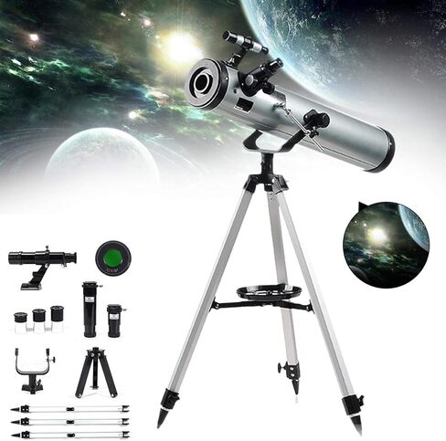 Super Binoculars Telescope for Beginners 525X-35X 76mm HD Refractor Telescope for Astronomy Adult Starter Scope Refractor Telescopes with Tripod+Finder Scope+2Extender+Moon Filter+3 Eyepiece in Saudi Arabia